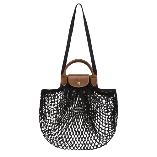 Le Pliage Filet L Mesh bag , Black - Canvas - View 1 of  4