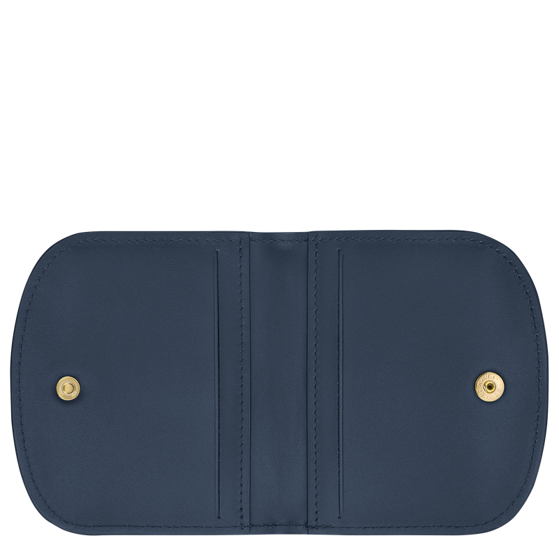 Épure Card holder , Navy - Leather  - View 3 of  3
