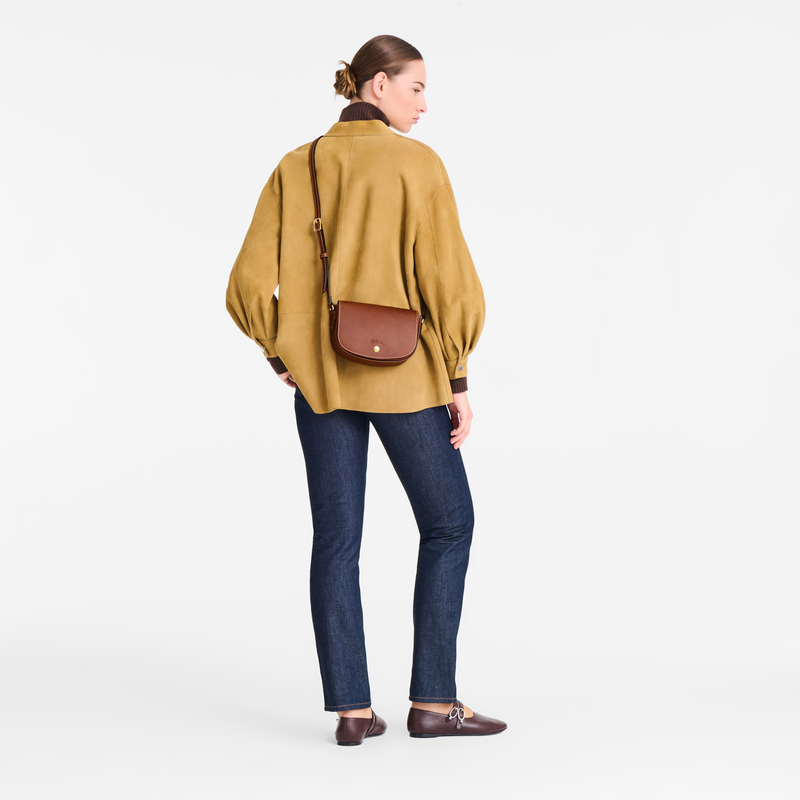 Épure S Crossbody bag , Brown - Leather  - View 2 of  6 Épure S Crossbody bag , Brown - Leather  - View 2 of  6