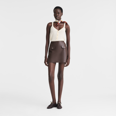Skirt , Ebony - Leather