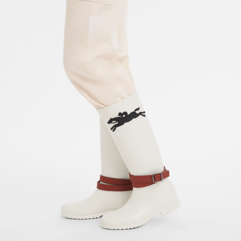 Cheval Longchamp Flat boots , Ivory - PVC  - View 4 of  4