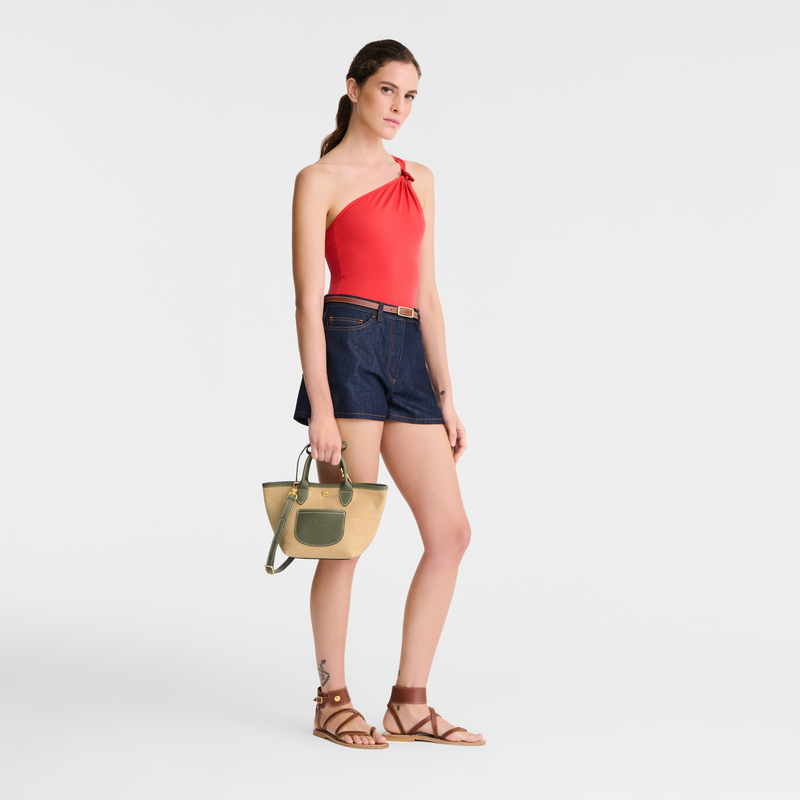 Le Pliage Collection XS Basket bag , Artichoke - Canvas  - View 2 of  6