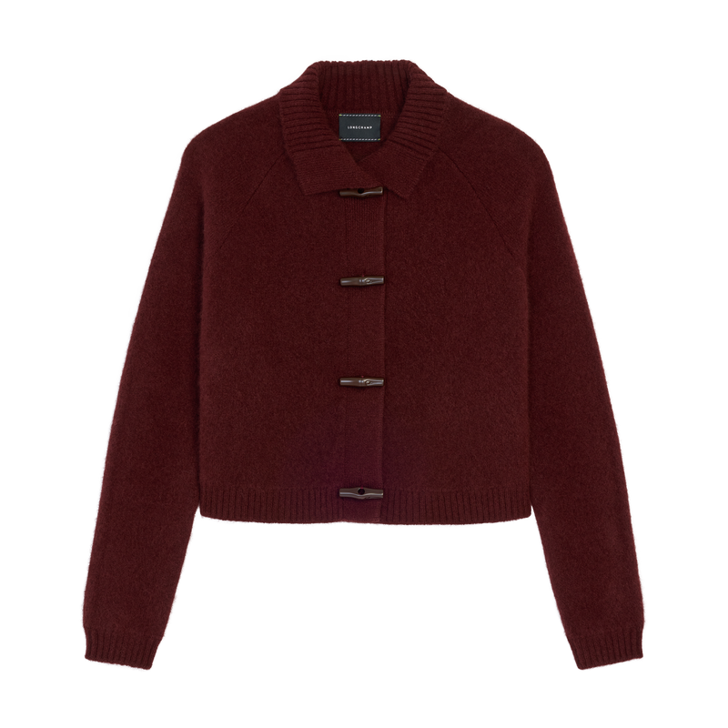Cardigan , Burgundy - Knit  - View 1 of  6