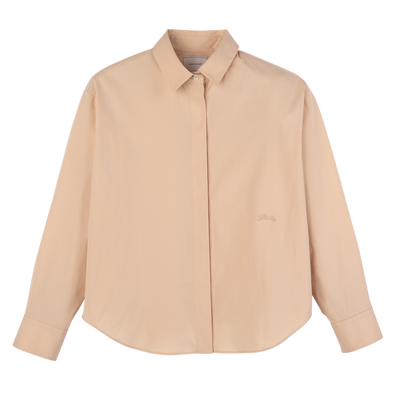 Shirt , Cream - Cotton poplin