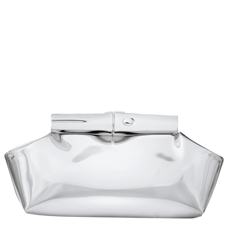 Le Roseau S Pouch , Silver - Leather  - View 3 of  4