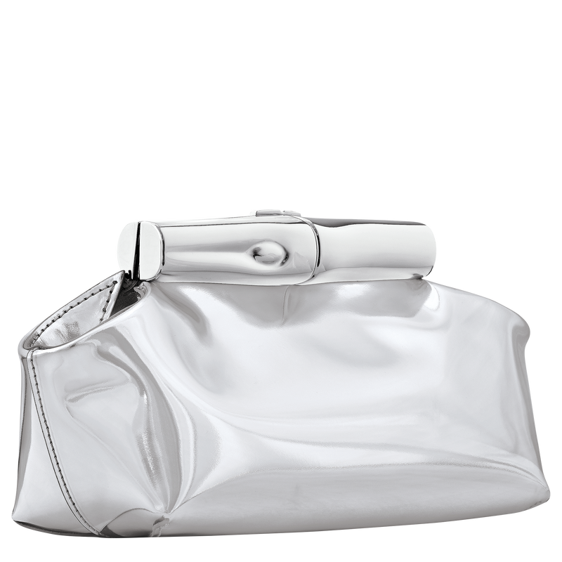 Le Roseau S Pouch , Silver - Leather  - View 2 of  4