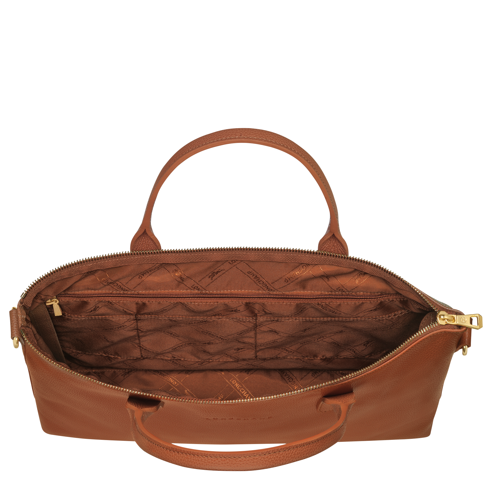 Briefcase S, Caramel - View 5 of
6 - zoom in Le Foulonné Briefcase S, Caramel