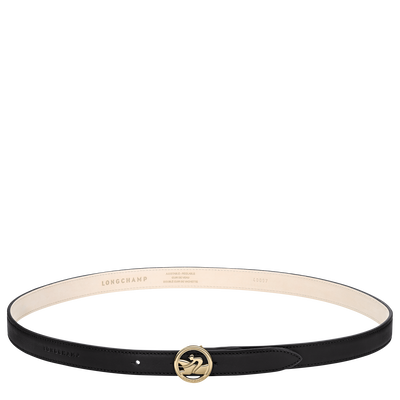 La M&eacute;daille Longchamp Ladies' belt , Black - Leather