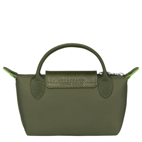 Le Pliage Green Pouch with handle , Forest - Recycled canvas - View 4 of  6