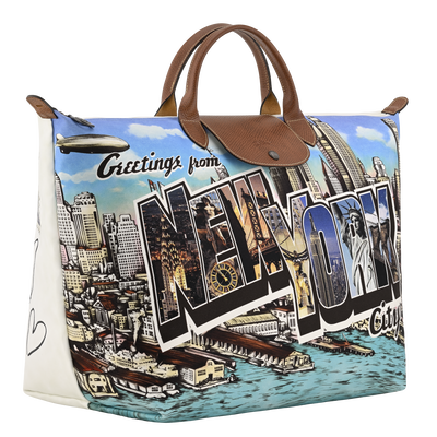 S Travel bag Longchamp X Jeremy Scott , Brown - Canvas