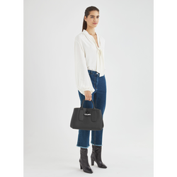 Roseau M Handbag , Powder - Leather