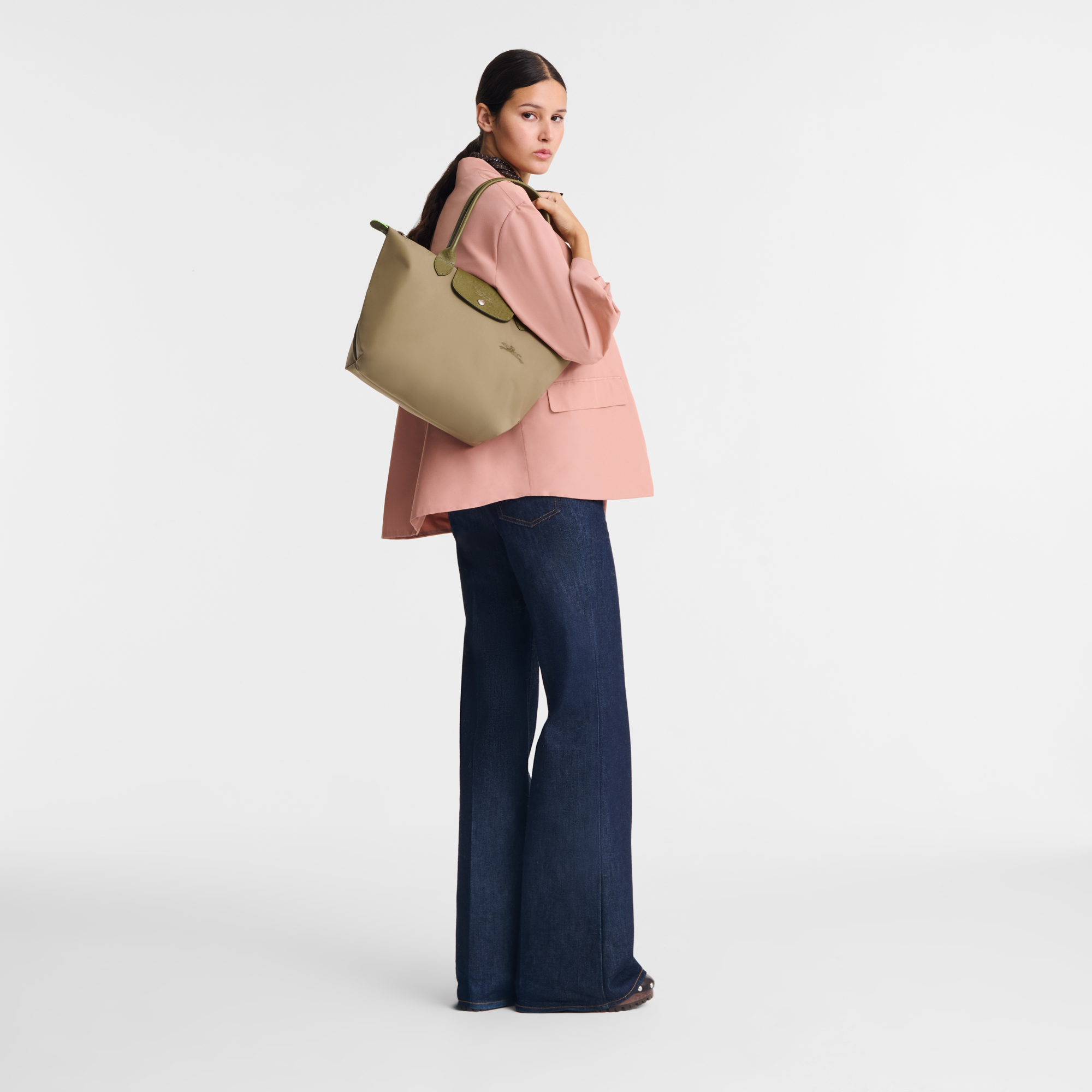 Le Pliage Green Tote bag L, Artichoke