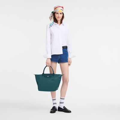 Le Pliage Green Handbag M, Peacock