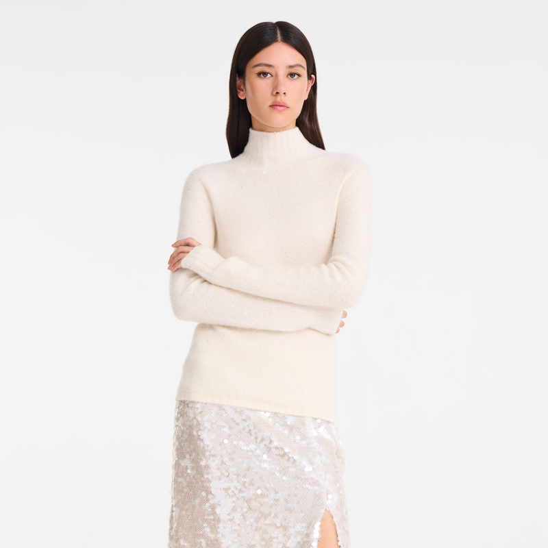 High neck sweater , Ivory - OTHER  - View 4 of  5