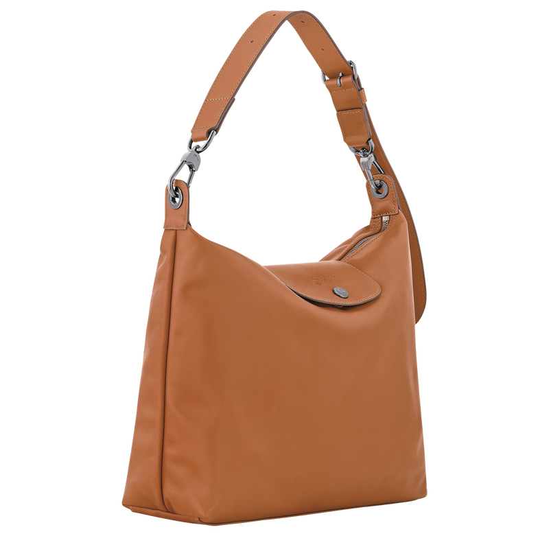 Le Pliage Xtra M Hobo bag , Cashew - Leather  - View 3 of  6