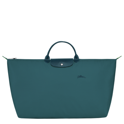 Le Pliage Green XL Travel bag , Peacock - Recycled canvas