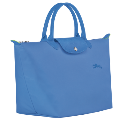 Le Pliage Green Handbag M, Cornflower