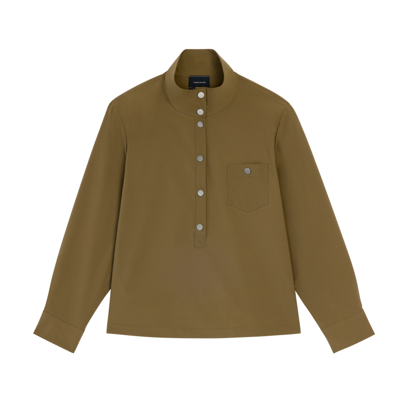 Top , Olive - Technical poplin  - View 1 of  5