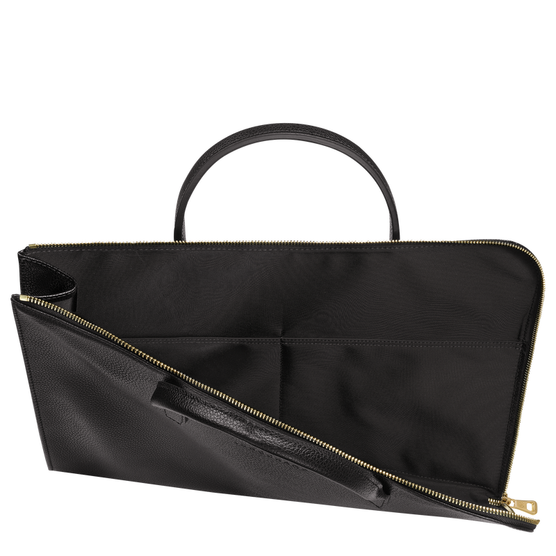 Le Foulonn&eacute; S Briefcase , Black - Leather  - View 5 of  5