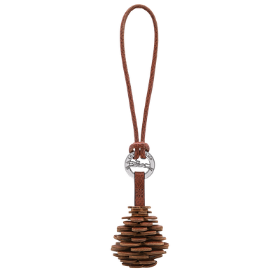 Key ring , Brown - Leather