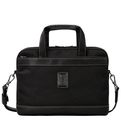 Boxford S Briefcase , Black - Recycled canvas