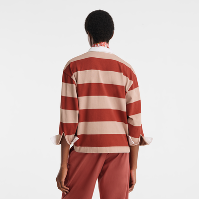 null Polo shirt, Cream/Coral