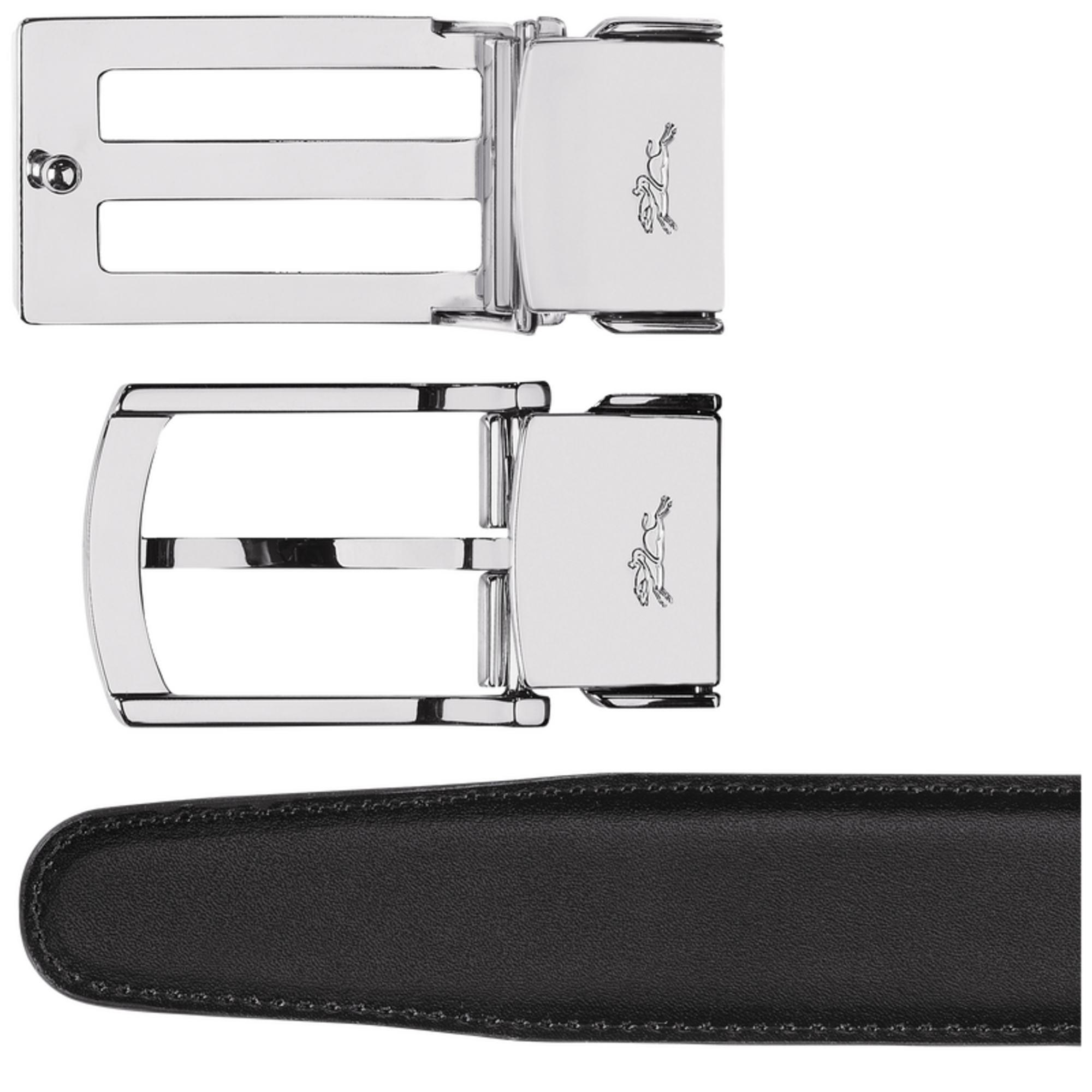 Men's belt, Black/Navy - View 4 of
5 - zoom in Delta Box Men's belt, Black/Navy