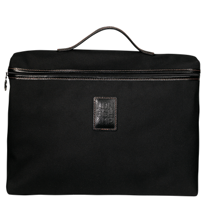 Boxford S Briefcase , Black - Recycled canvas