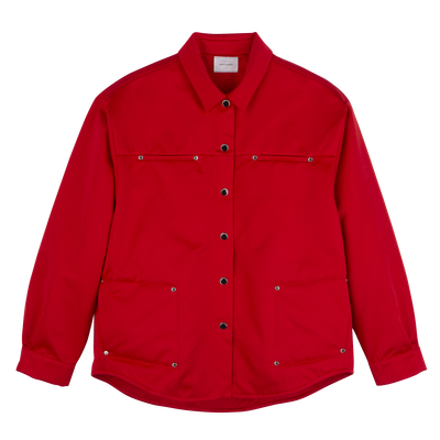 Shirt , Red - Techno satin