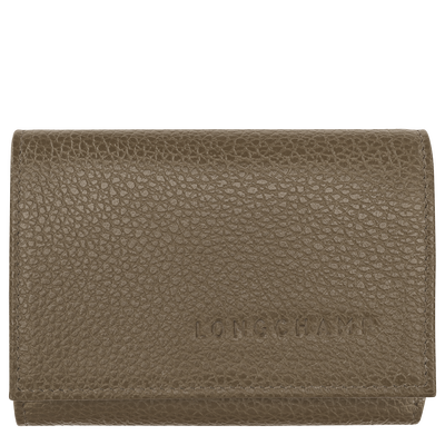 Le Foulonn&eacute; Compact wallet , Caper - Leather