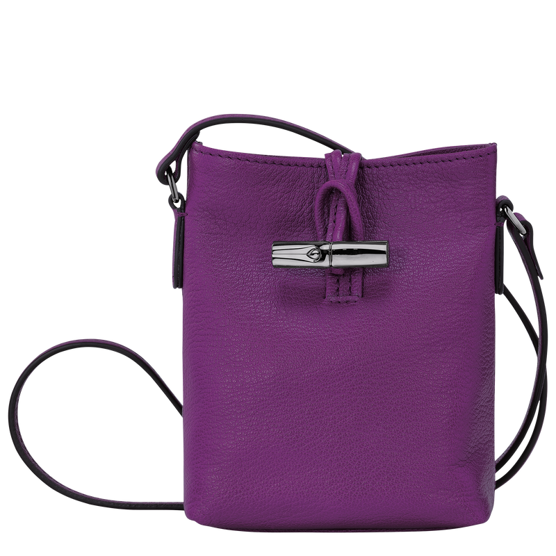 Roseau XS Crossbody bag , Violet - Leather  - View 1 of  5