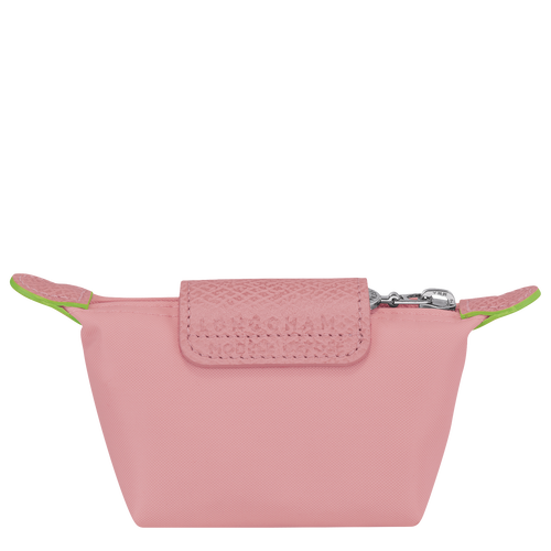 Le Pliage Green Coin purse Petal Pink Recycled canvas Longchamp TH