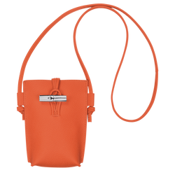 Roseau Phone case with lace , Orange - Leather