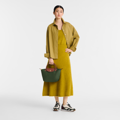 Le Pliage Original S Handbag , British Green - Recycled canvas