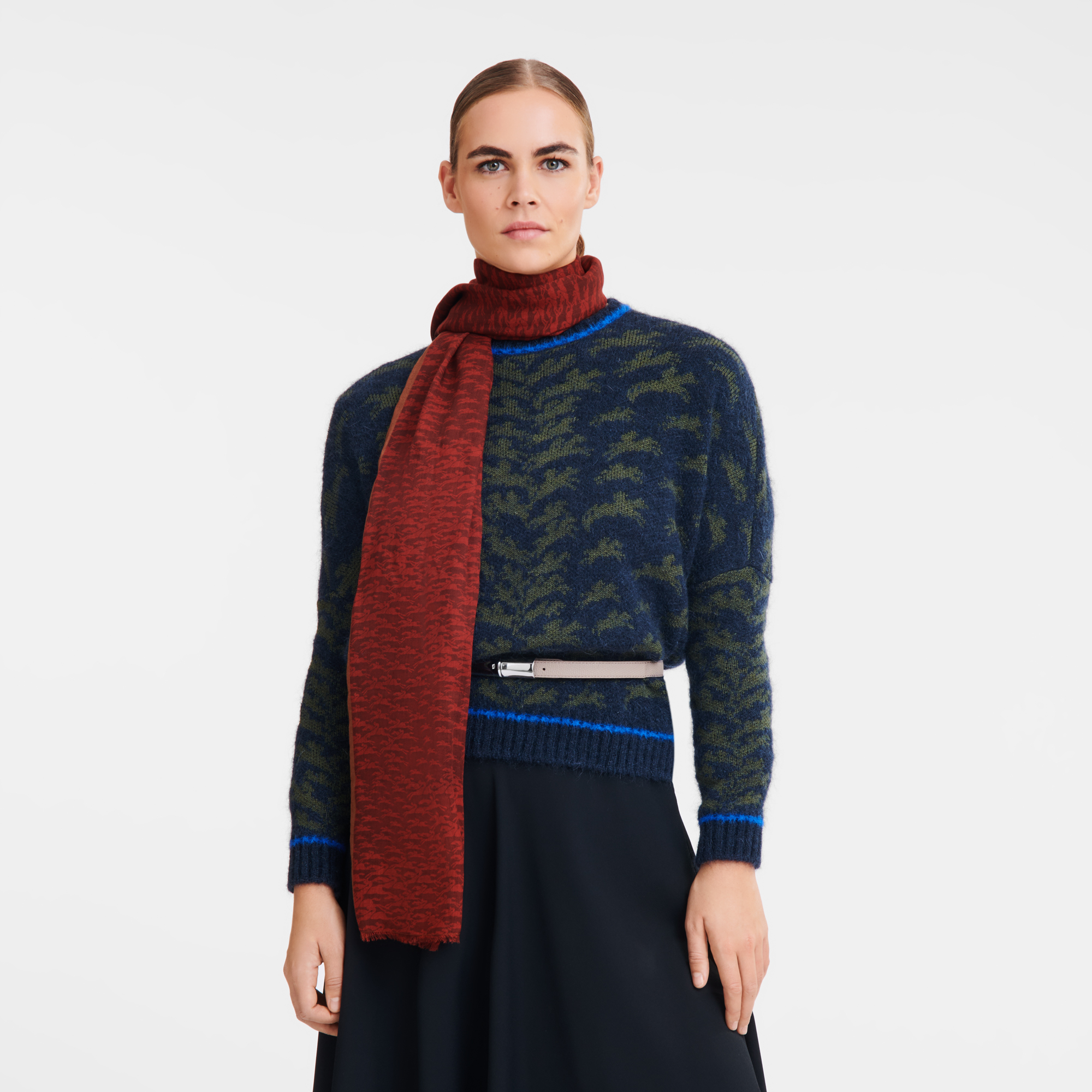 Chevaux Stole, Burgundy