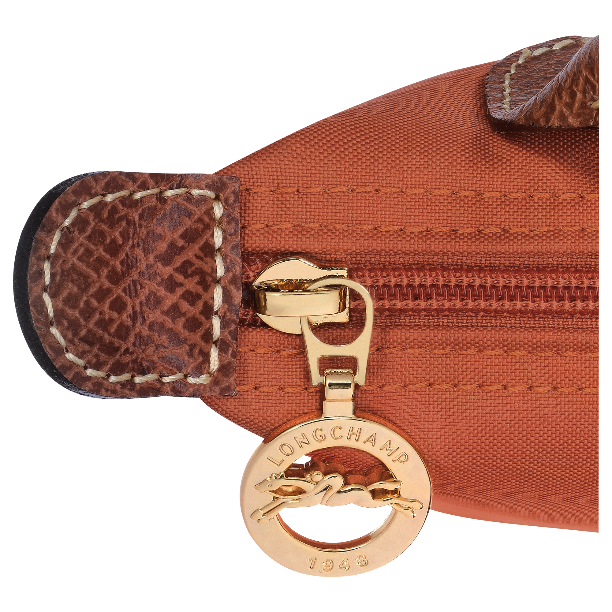 Pouch with handle, Brick - View 6 of
6 - zoom in Le Pliage Original Pouch with handle, Brick