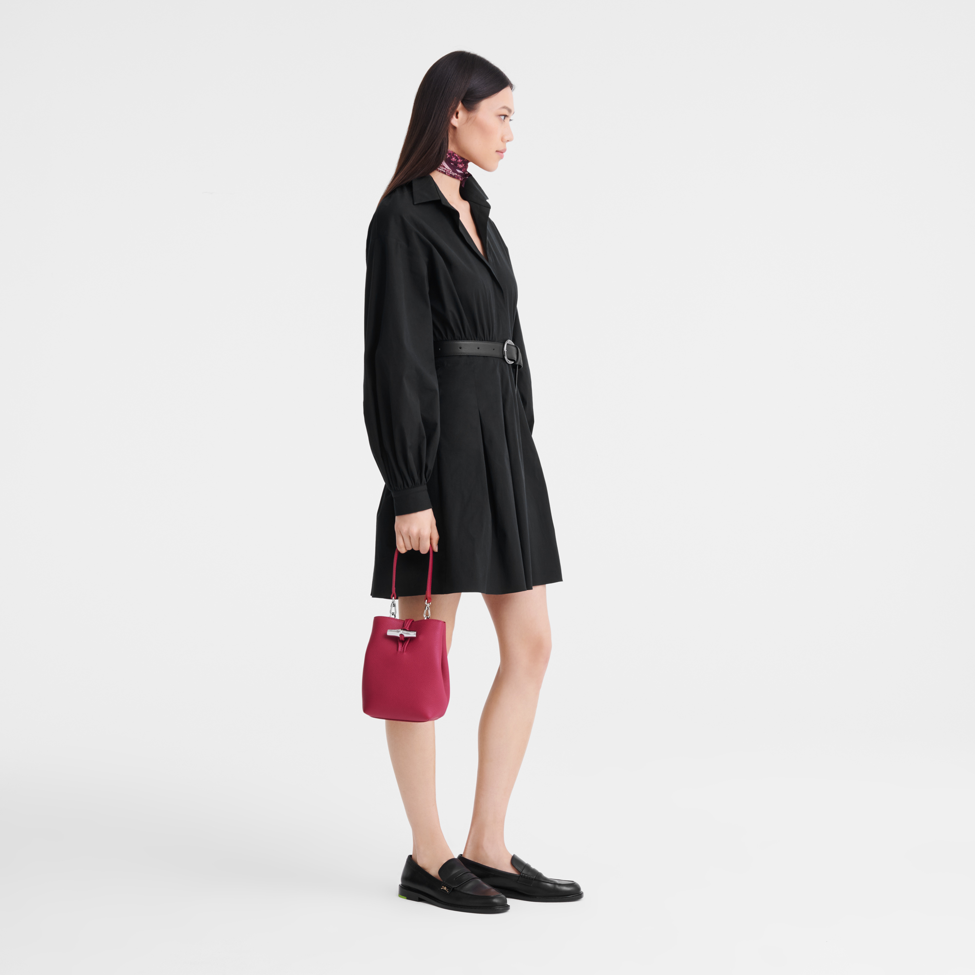 Bucket bag XS, Beetroot - View 2 of 
        6 - zoom in Le Roseau Bucket bag XS, Beetroot
