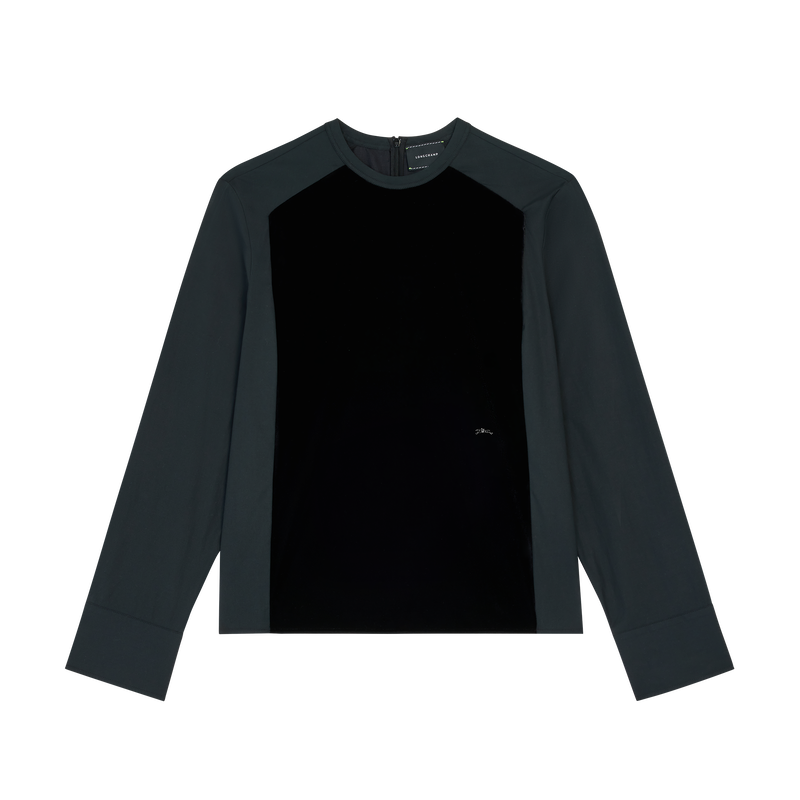 Blouse , Black - Velvet  - View 1 of  3