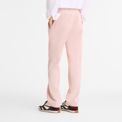 null Leather straight pants, Pink