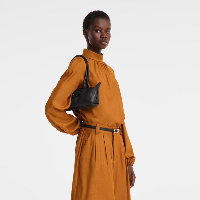 Le Pliage Xtra S Shoulder bag , Black - Leather  - View 7 of  7