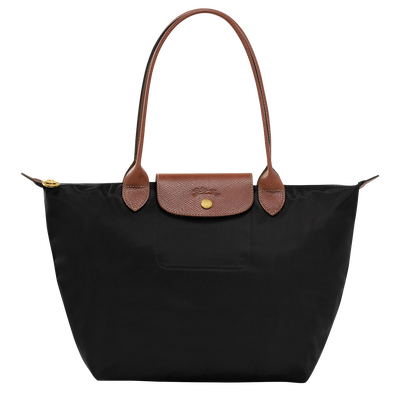 Le Pliage Original M Tote bag , Black - Recycled canvas