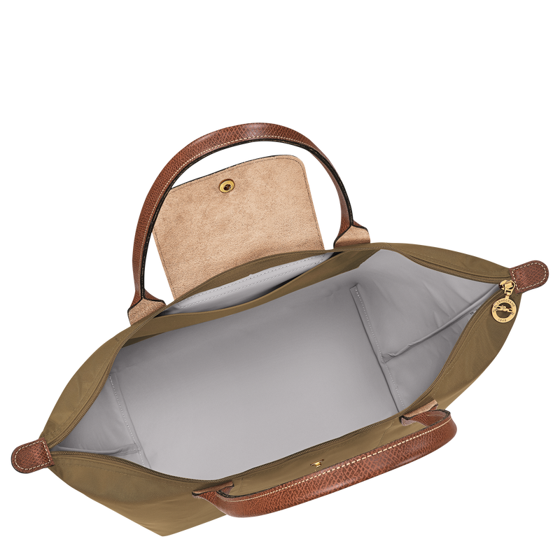 Le Pliage Original L Tote bag , Olive - Recycled canvas  - View 4 of  6