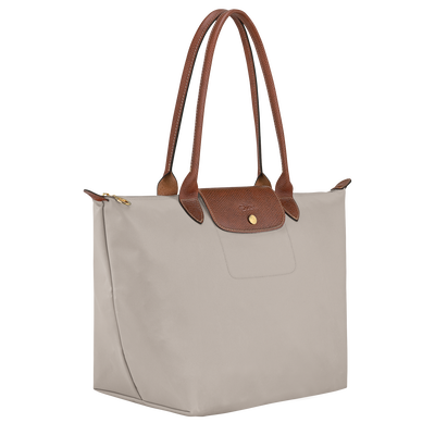 Le Pliage Original L Tote bag , Pebble - Recycled canvas