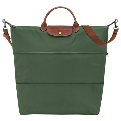 Le Pliage Original Travel bag expandable , British Green - Recycled canvas