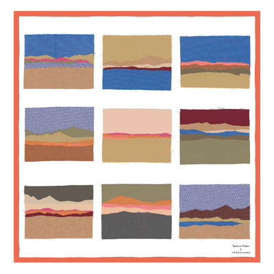 Caroline H&eacute;lain x Longchamp Silk scarf 70 , Orange - Silk