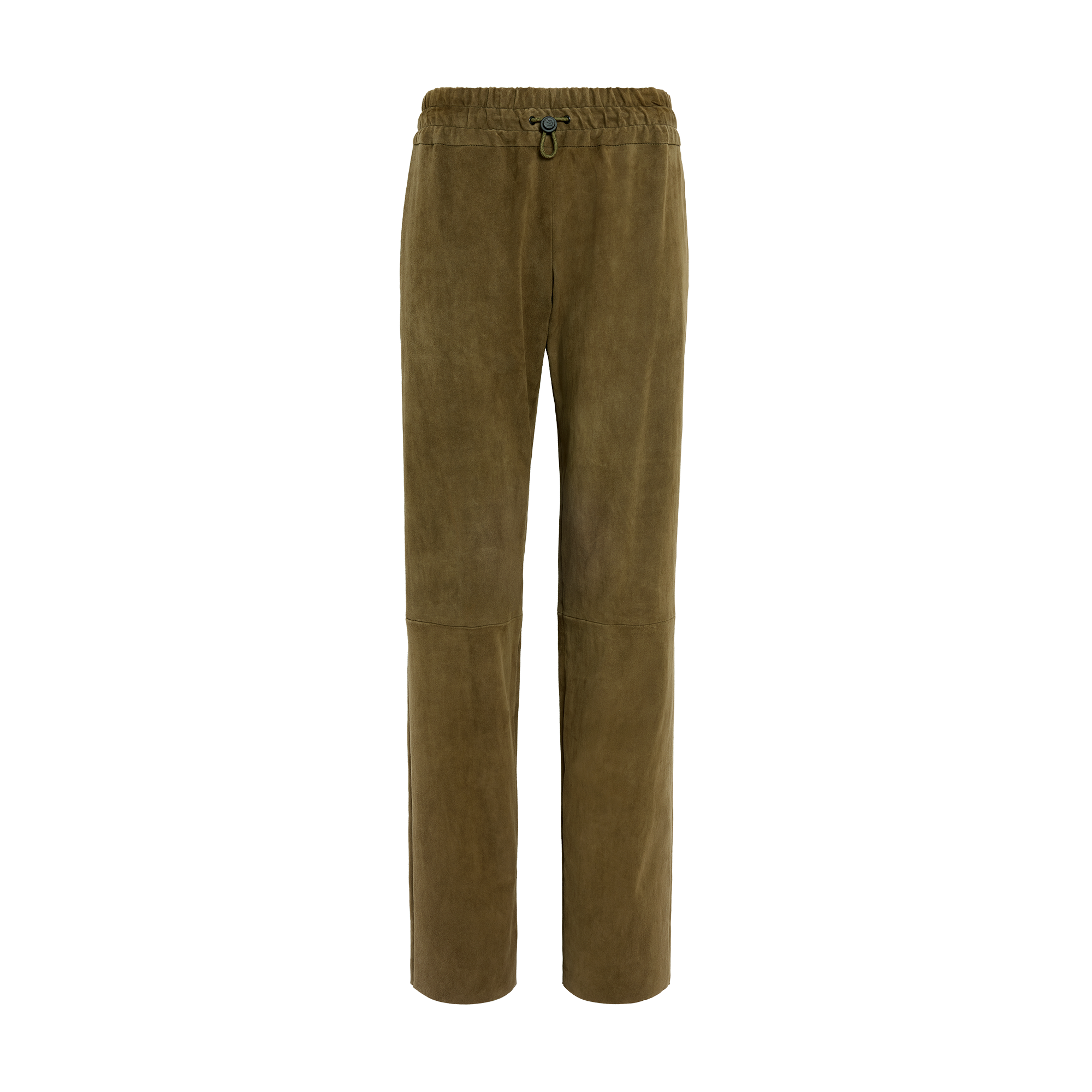 null Leather straight pants, Khaki