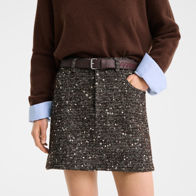 Skirt , Mocha - Tweed