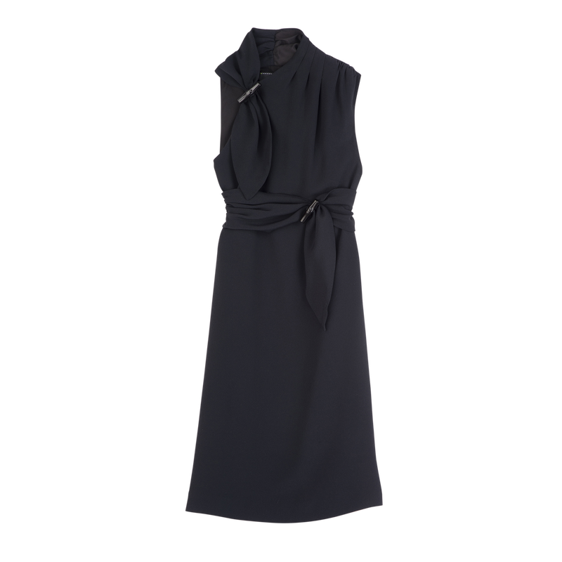 Dress , Black - Fluid crepe  - View 1 of  5