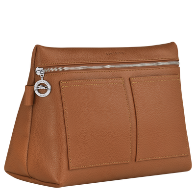 Le Foulonn&eacute; Toiletry case , Caramel - Leather