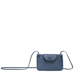 Le Pliage Cuir Crossbody bag Pilot Blue Leather Longchamp TH